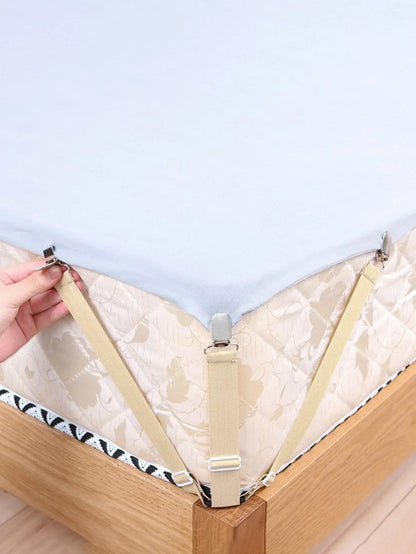 Easy Fit Bed Sheet Clips - 4 Pack Adjustable Straps
