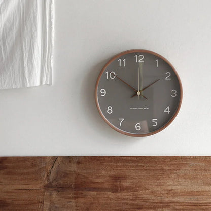 Simple Quiet Wooden Wall Clock Scandinavian Style