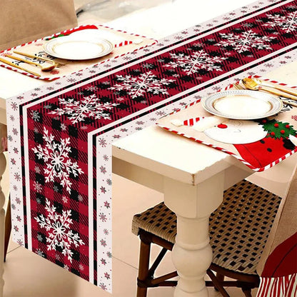 Holiday Red Table Runner for Christmas Decor