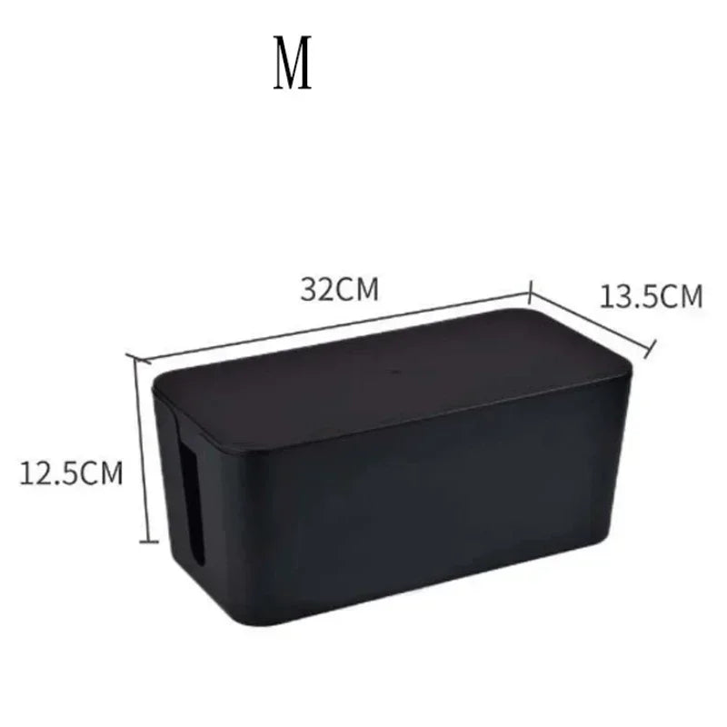 Compact Cable Management Box with Lid