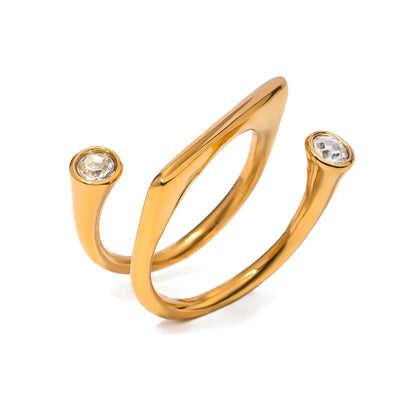 Unique Triple Layer Diamond Accent Ring Set