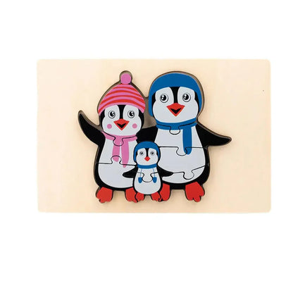 Colorful Wooden Animal Puzzle Toy