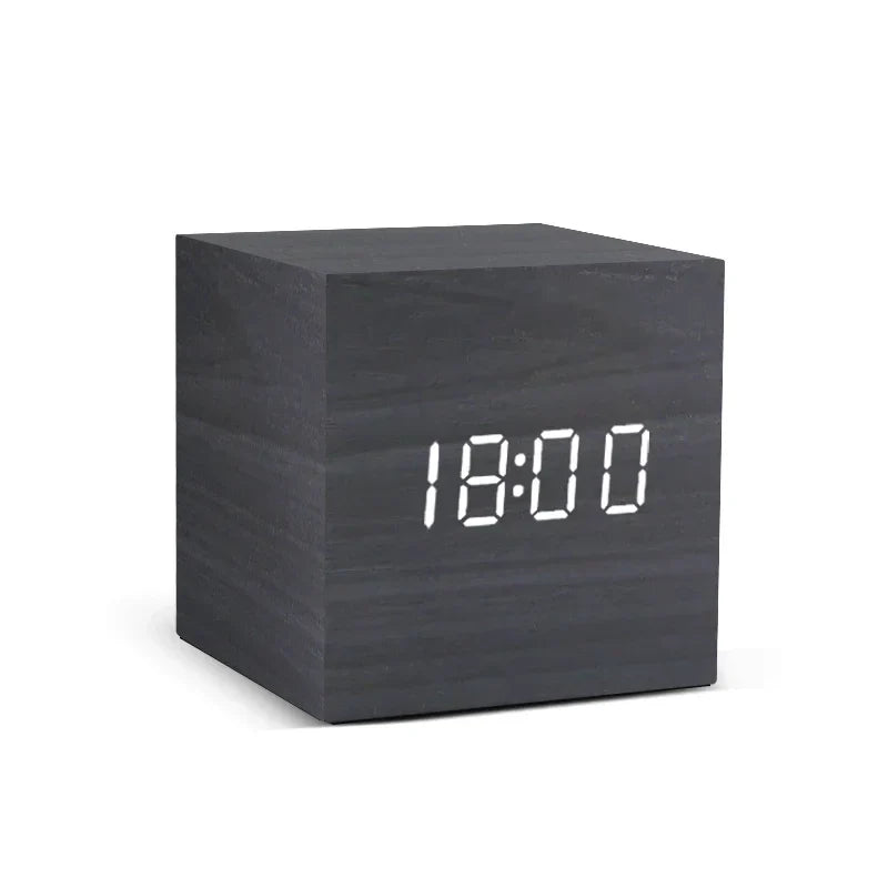 Simple Wood LED Table Alarm Clock - Halri