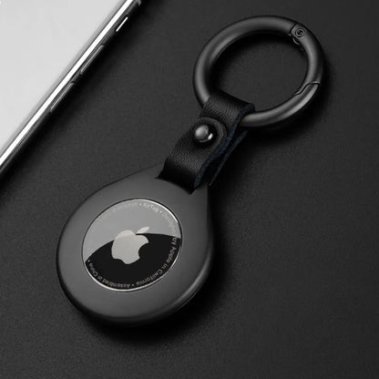 Durable Leather Airtag Phone Case Cover - Halri