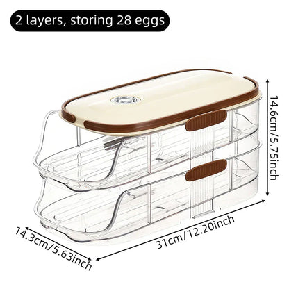 Clear Refrigerator Egg Holder Storage Container