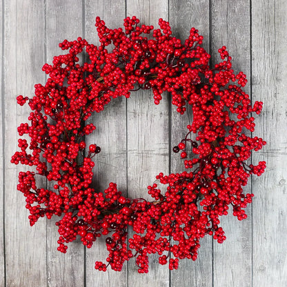 Fresh Holiday Red Berry Christmas Wreath