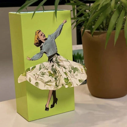Colorful Flying Skirt Tissue Box