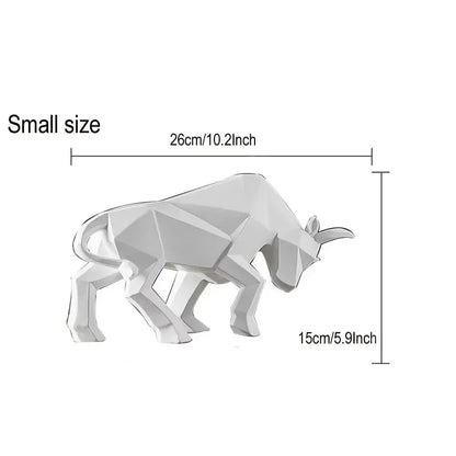 Stylish Bull Figurine Modern Resin Decoration - Halri