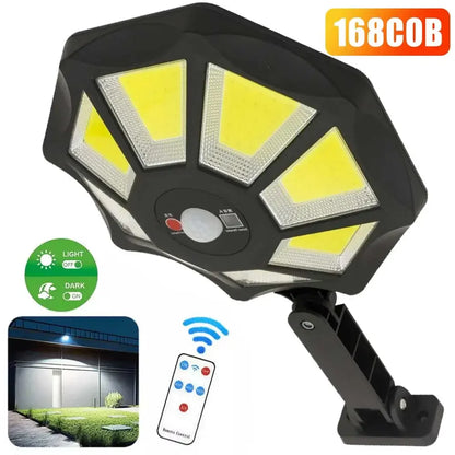 Bright Solar Powered 168 LED Outdoor Security Light