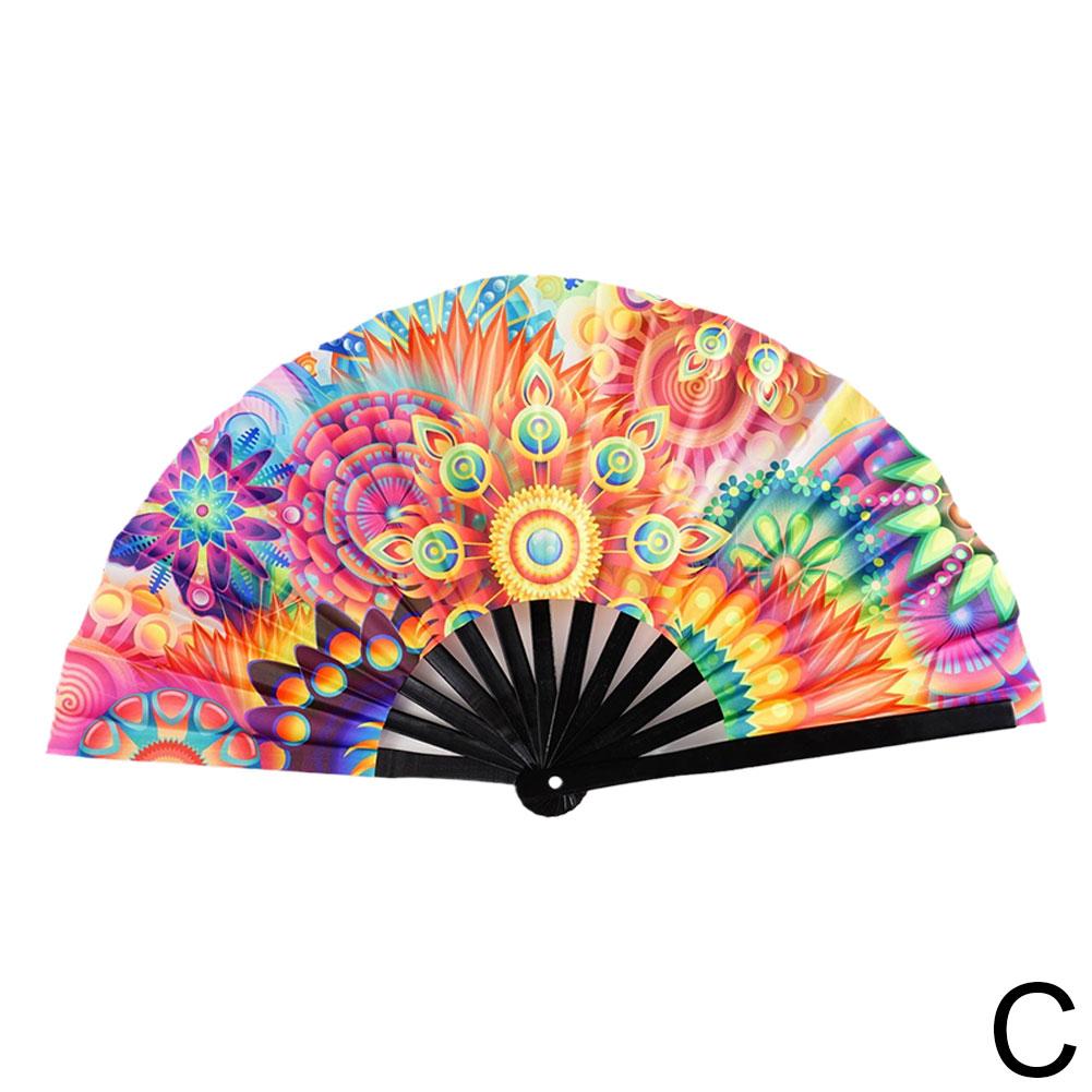 Colorful Folding Paper Hand Fan