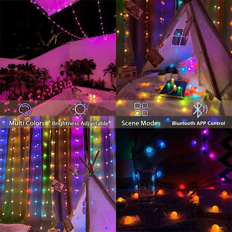 Colorful LED String Fairy Lights with Music Mode - Halri