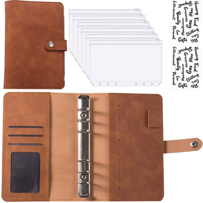 Practical Leather Wallet Notebook Expense Tracker