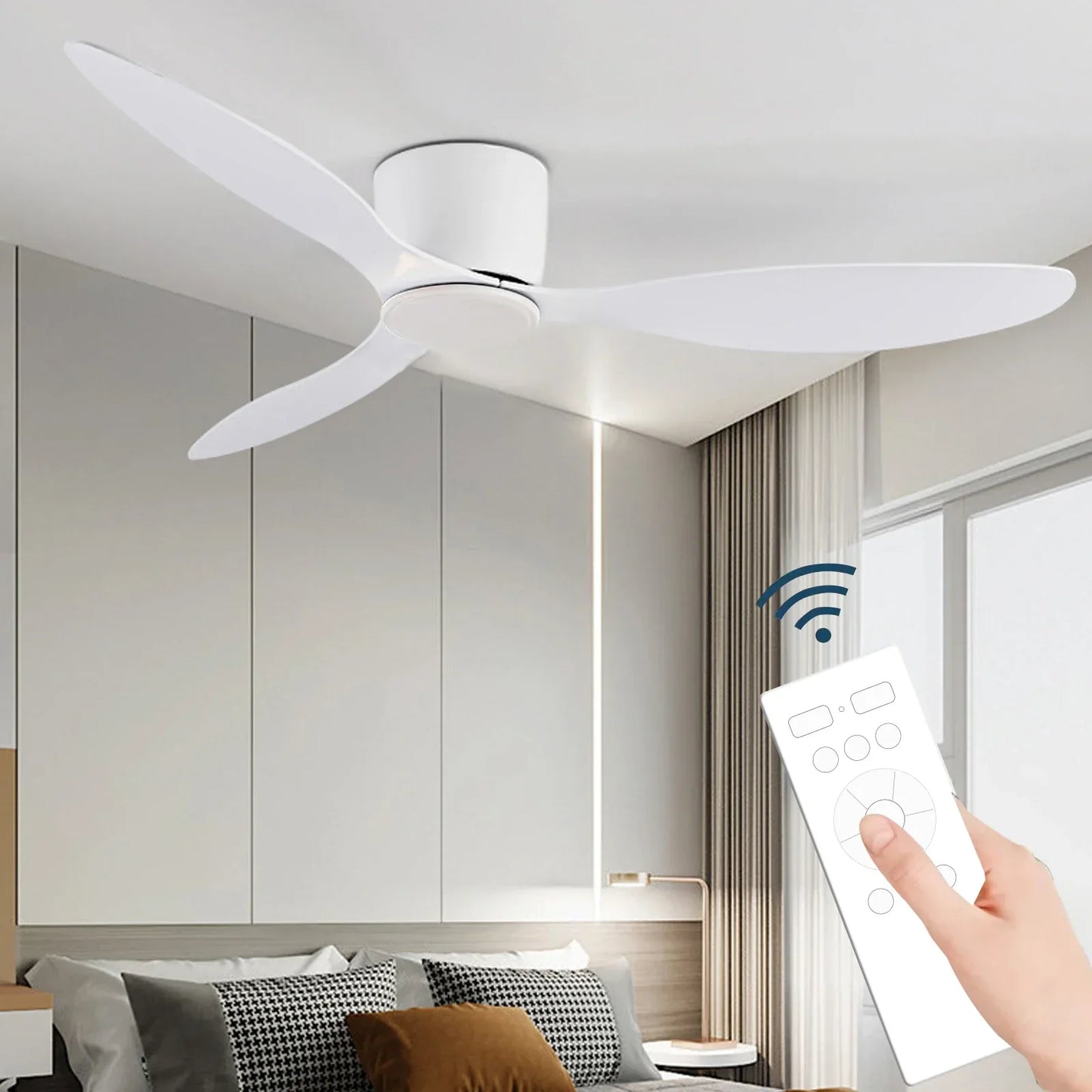 Modern Ceiling Fan With Lamp Nordic Style
