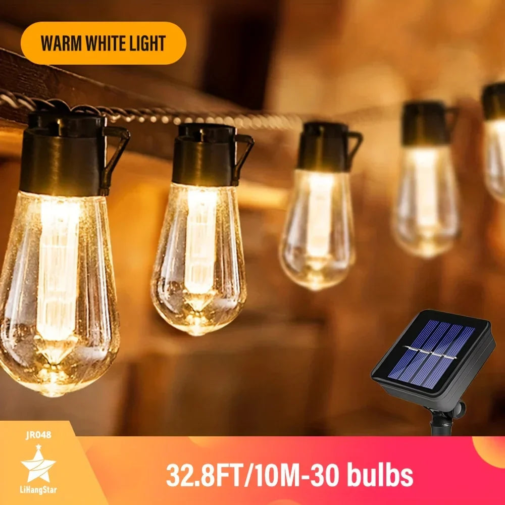 Outdoor Solar Powered String Lanterns Waterproof - Halri