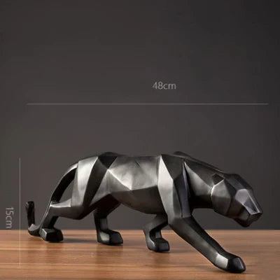 Modern Leopard Resin Desk Sculpture