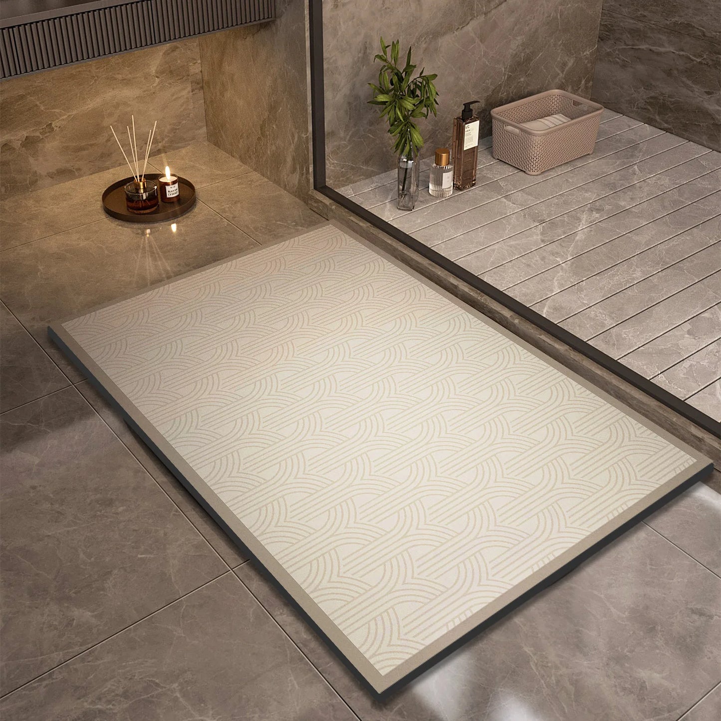 Soft Grip Anti-slip Bath Mat Fast Dry Shower Mat