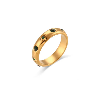 Luxury 18k Gemstone Star Ring