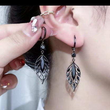 Glossy Green Crystal Drop Earring