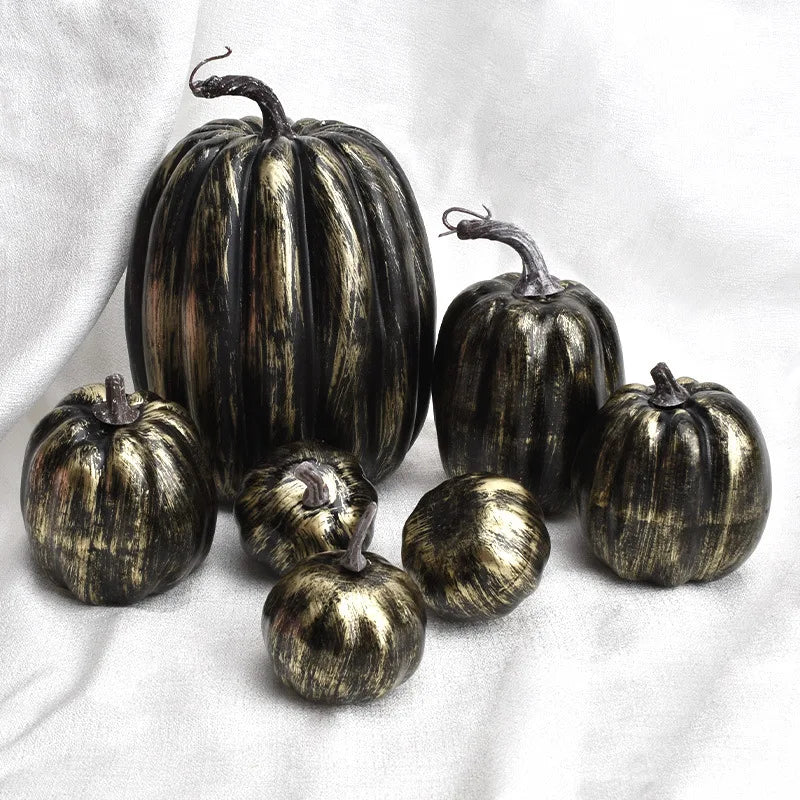 Fall Decor Pumpkin Set 7-Piece Artificial Pumpkins