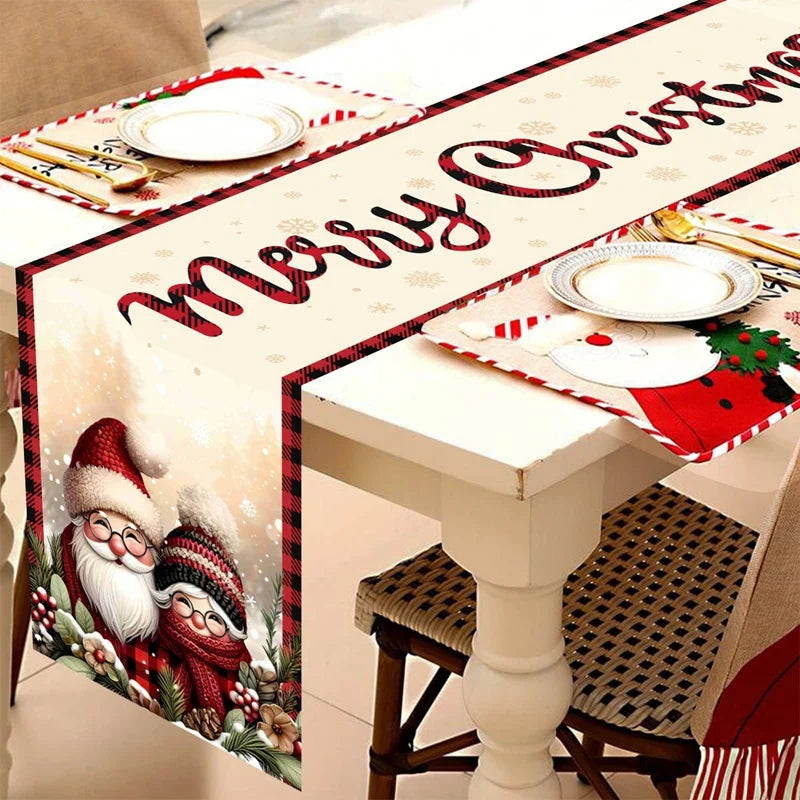 Holiday Red Table Runner for Christmas Decor
