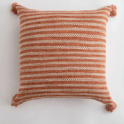 Stylish Home Decor Cushion Cover with Colorful Tassels - Halri