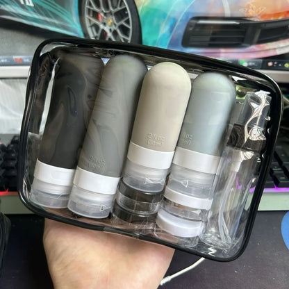 Portable 16pc Travel Kit with Refillable Bottles - Halri