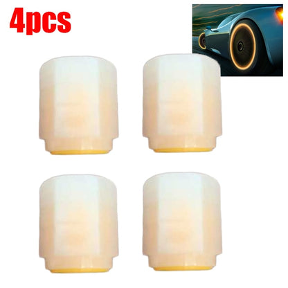 Glowing Car Tire Valve Stem Caps Set