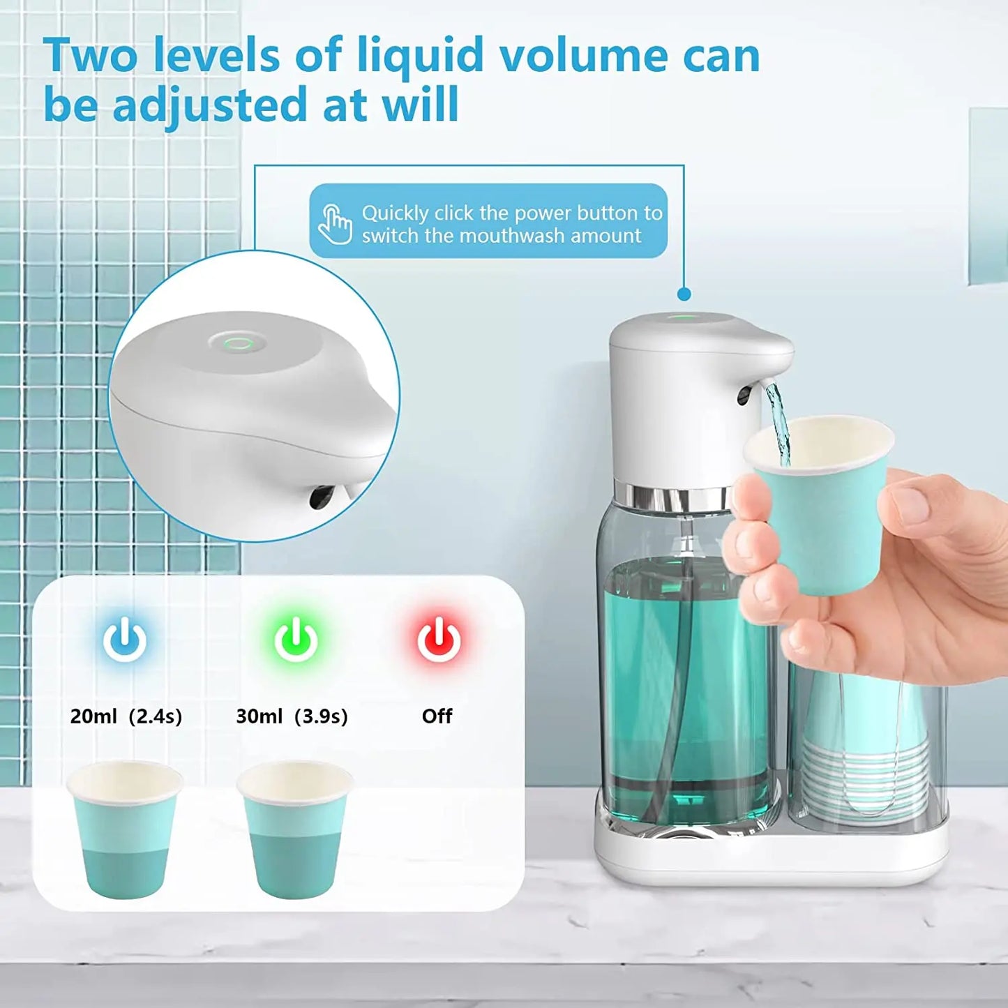 Easy Touchless Mouth Rinse Dispenser