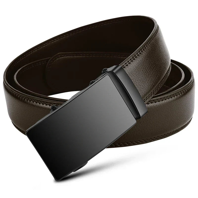 High Quality Leather Belt – Classic Metal Buckle for Men - Halri
