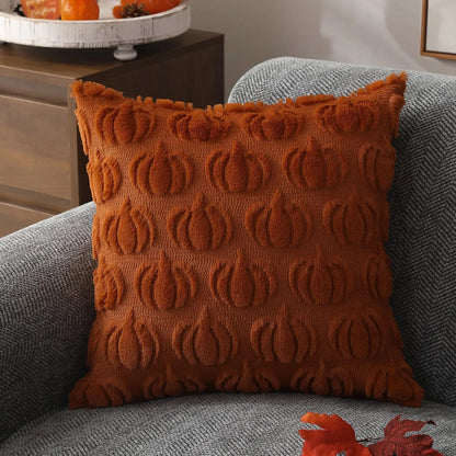 Plush Faux Fur Autumn Pillow Cover