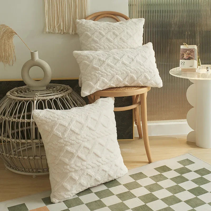 Soft Geometric Pattern Throw Pillow Cover - Halri
