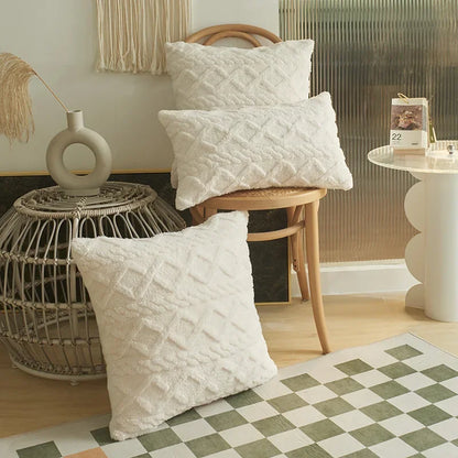 Soft Geometric Pattern Throw Pillow Cover - Halri