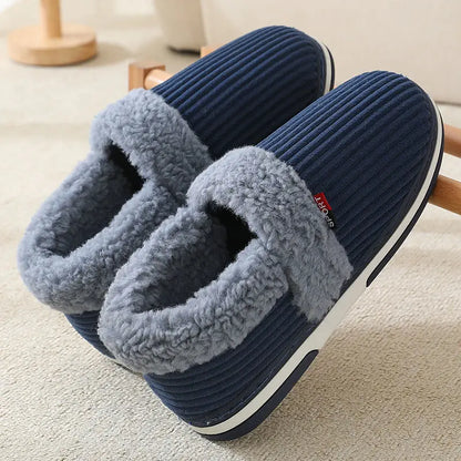 Cozy Couples Plush Slippers with Grip Soles