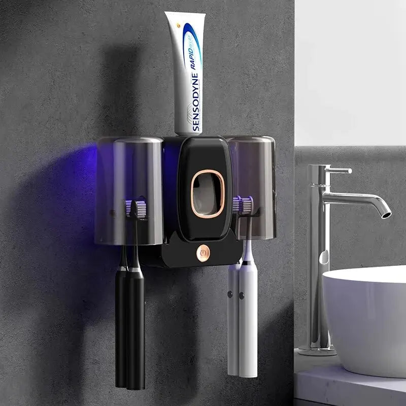 UV Sanitizing Toothbrush Holder with Auto Dispenser - Halri