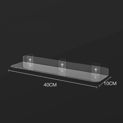 Clear Glass Wall Shelf for Bathroom and Kitchen