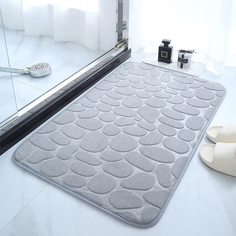 Soft Grip Bathroom Mat with Textured Memory Foam Surface