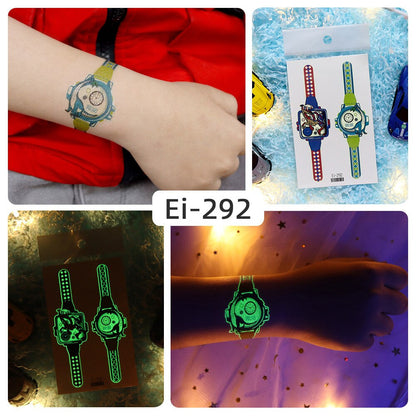 Glowing Fashion Watch Tattoo Sticker