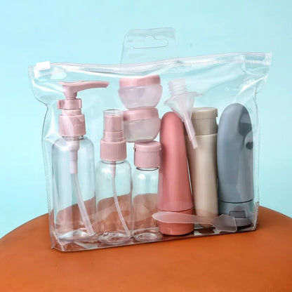 Portable 11pc Travel Cosmetic Bottle Set - Halri