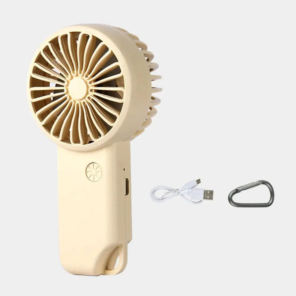 Compact Rechargeable Mini Handheld Fan with LED Screen - Halri