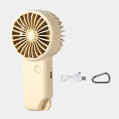 Compact Rechargeable Mini Handheld Fan with LED Screen - Halri
