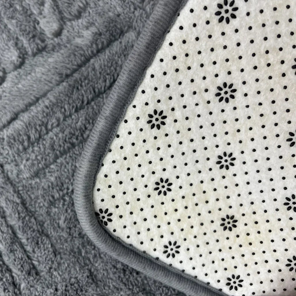 Plush Striped Anti-Slip Bathroom Mat - Halri