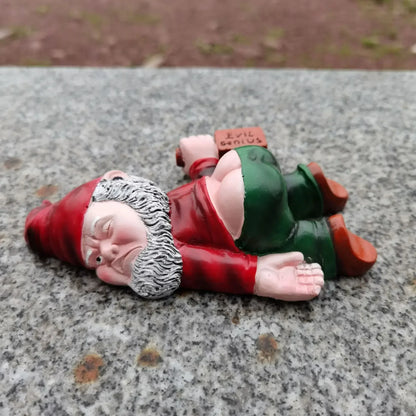 Funny Drunk Gnome Statue Outdoor Decor