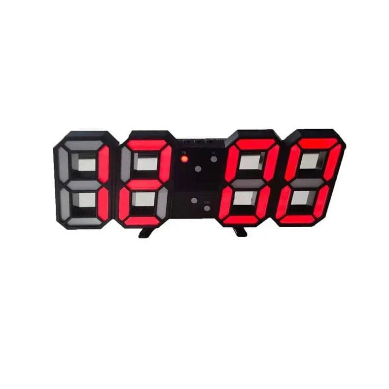Modern 3D LED Digital Wall Clock with Bright Lighting