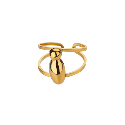 Personalized Initial Open Ring Adjustable Band