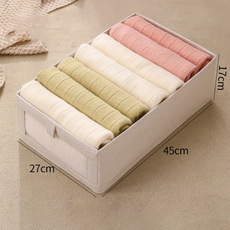 Collapsible Linen Storage Box with Window