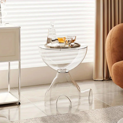 Compact Portable Plastic End Table - Halri