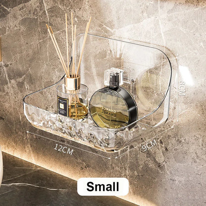 Clear Acrylic Wall Shelf for Bathroom and Kitchen