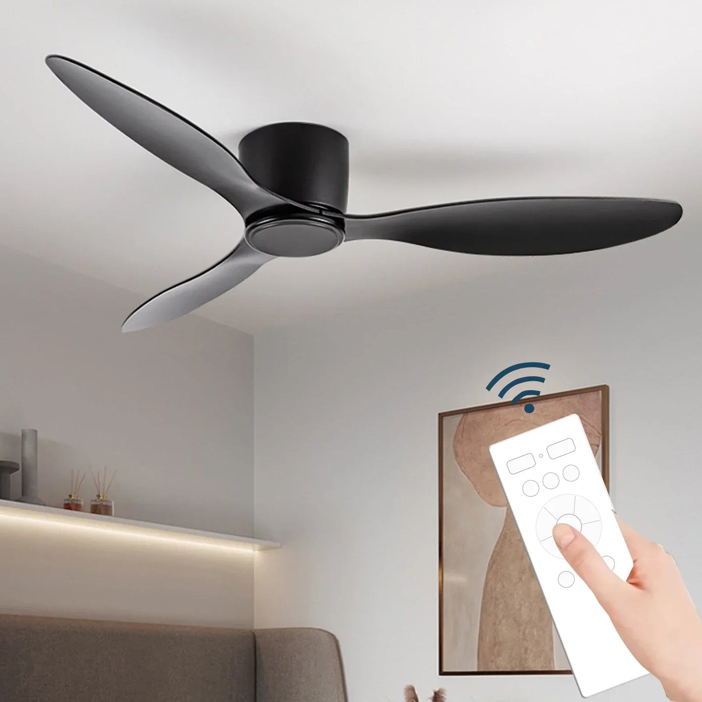 Modern Ceiling Fan With Lamp Nordic Style