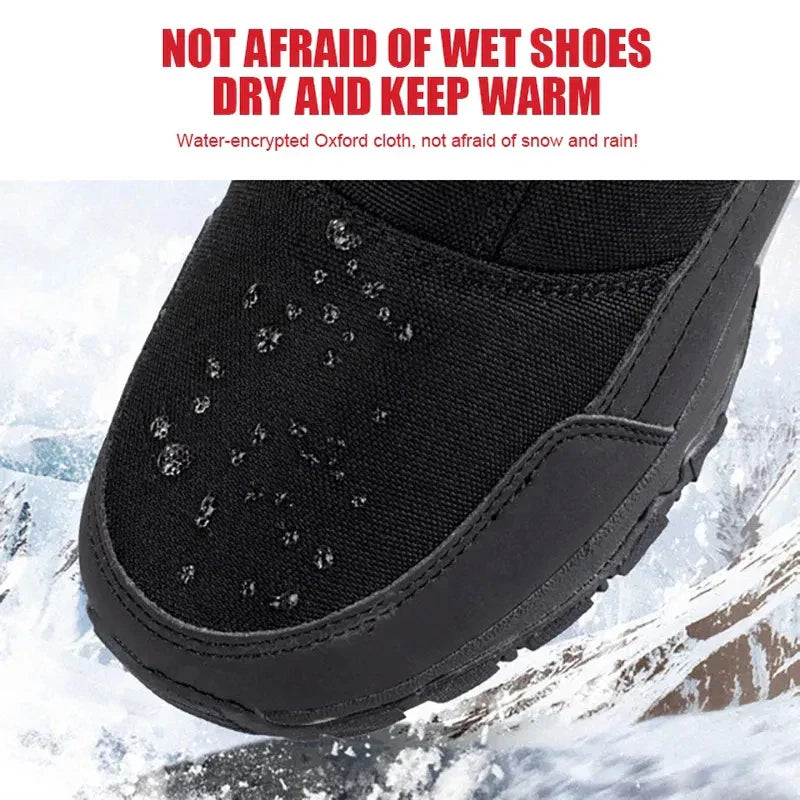 Warm Waterproof Men's Snow Boots for Winter Outdoor Use