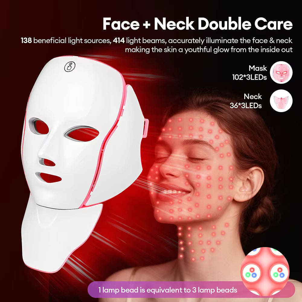 LED Face Mask with 7 Color Skin Revitalizer